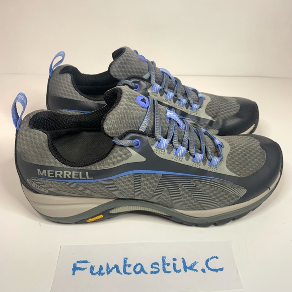 Merrell Shoes - Merrell Monument Select Dry Vibram Sole Gray Blue Hiking Shoes US Women’s Size 8